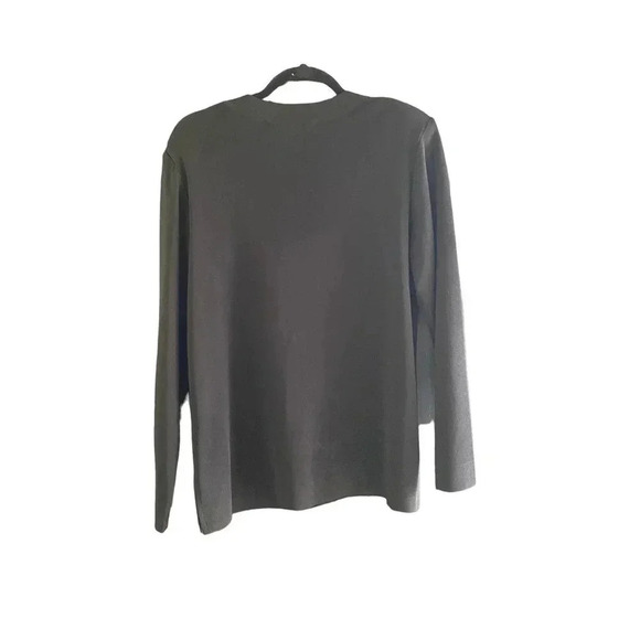 Exclusively Misook Black Long Sleeve Knitted Toggle Button Cardigan Size M - Picture 3 of 4